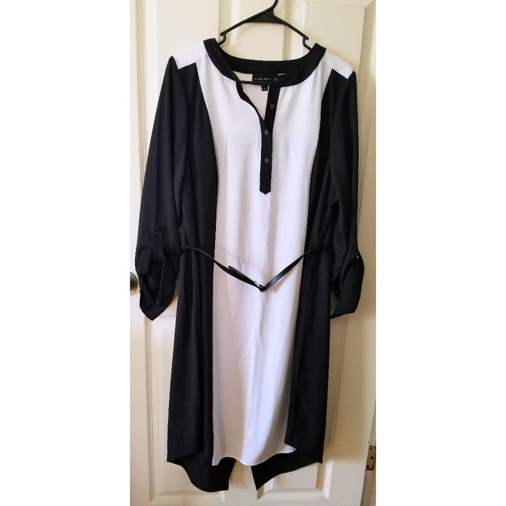 Lane Bryant Color Block Shirt Dress